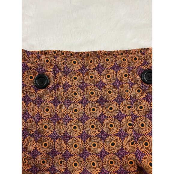 Corey Lynn Calter Women's XS Purple & Orange Floral Elastic/Button Maxi Skirt - Picture 10 of 15